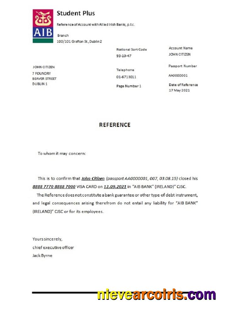 Ireland AIB closure reference